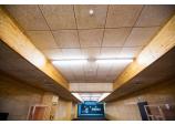 Ceiling and wall acoustic treatment in the shooting club