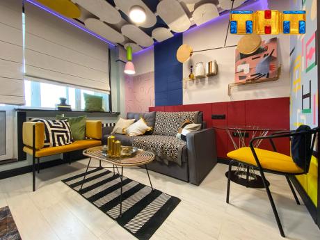 Reception Room in the Memphis Style for TNT TV Channel