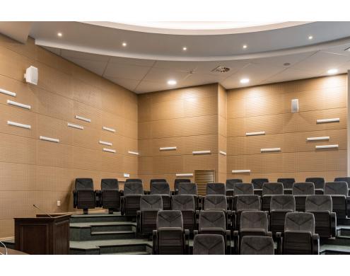 Acoustic treatment of courtrooms