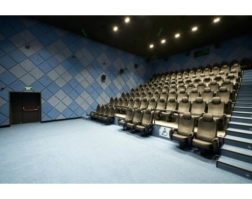 Acoustic treatment of the auditoriums in Kinopark16 movie theater