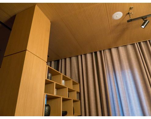 Ceiling acoustic treatment with Belner panels