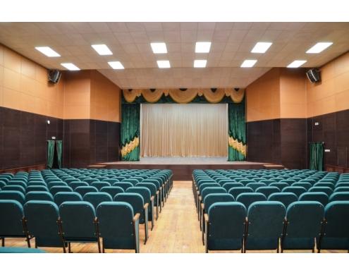 Installation of Belner and Soundec decorative acoustic panels in Yutaza Village Community Center
