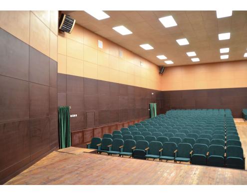Installation of Belner and Soundec decorative acoustic panels in Yutaza Village Community Center